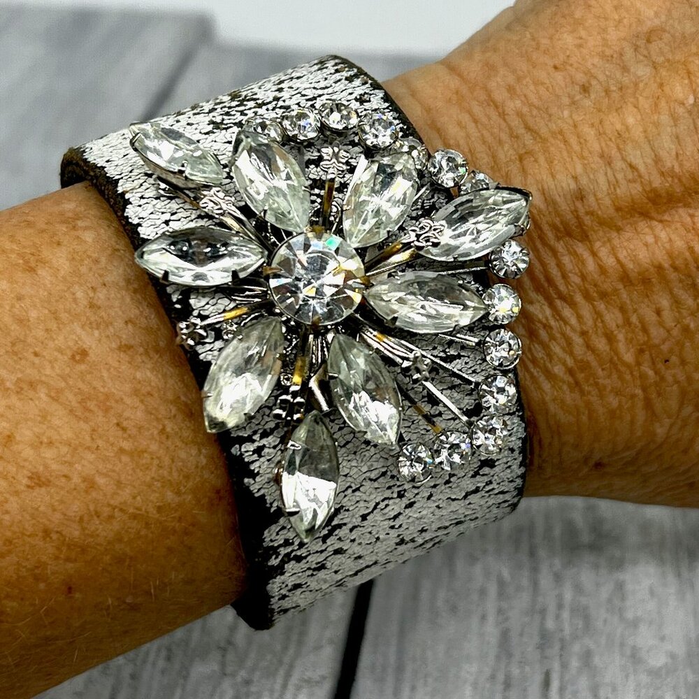 128. Stunning Designer ReviveAmor Vintage Brooch Cuff [Vintage 1950s Brooch]